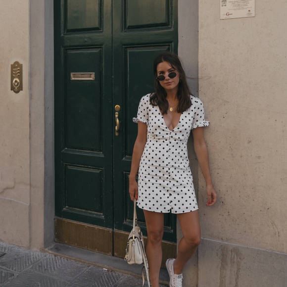 revolve privacy please button front polkadot mini dress - Picture 4 of 9